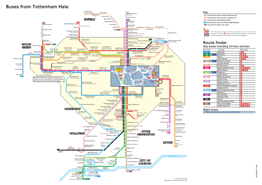 Buses from Tottenham Hale HARRINGAY