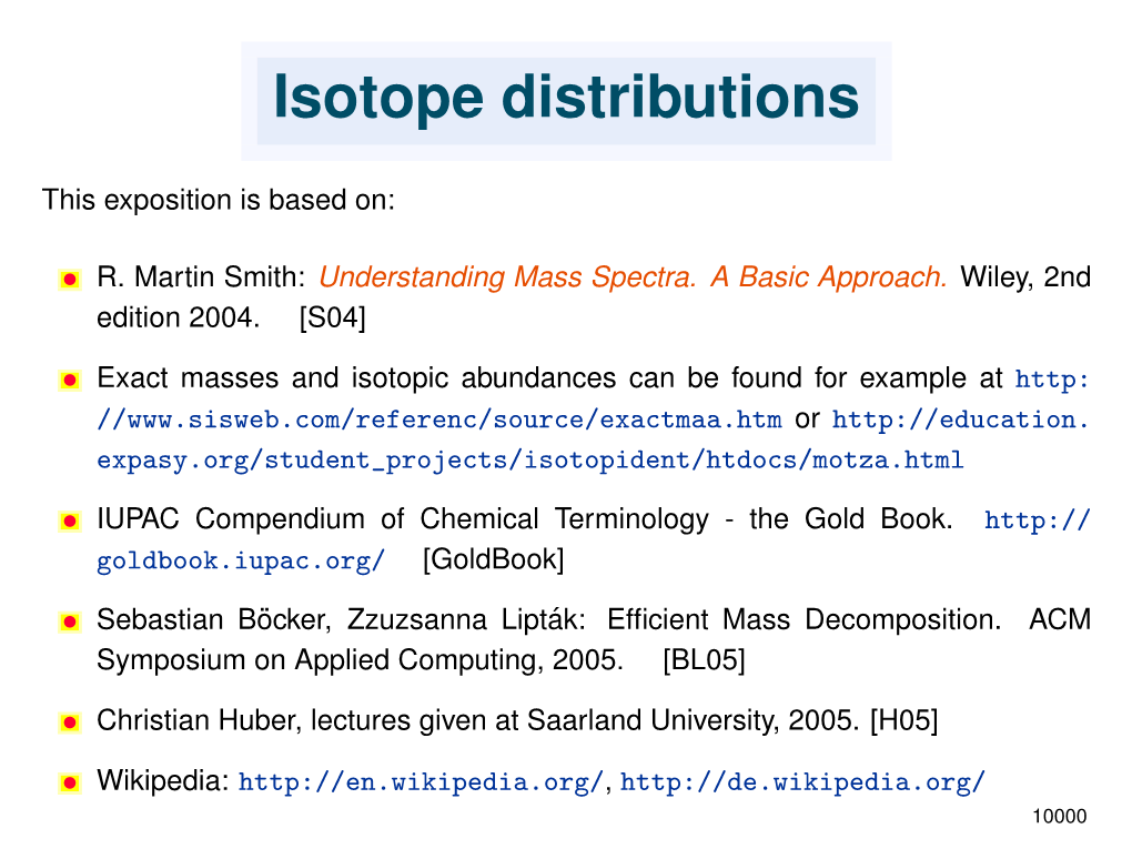 Isotope Distributions