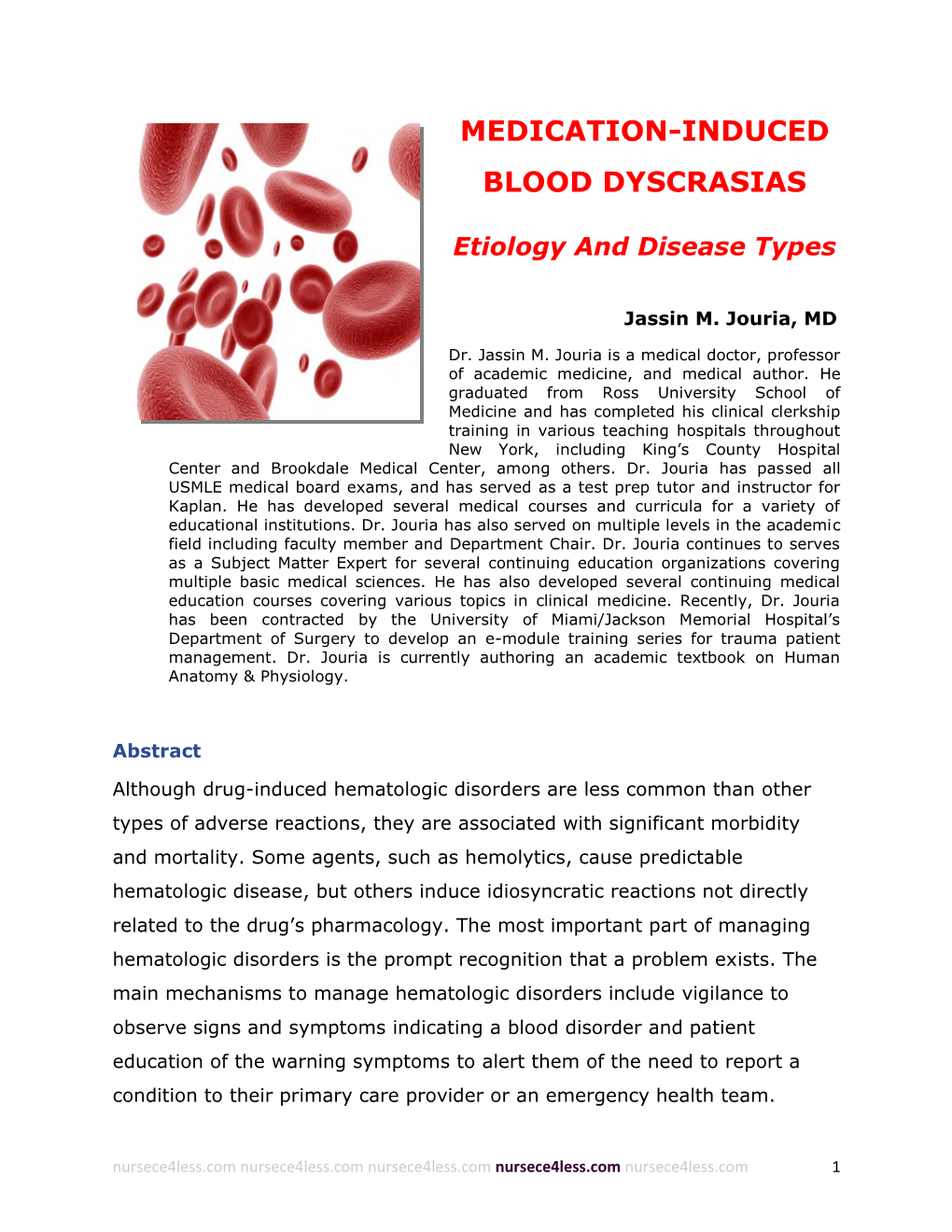 Blood Dyscrasias