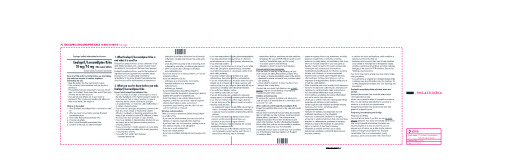 1. What Enalapril/Lercanidipine Krka Is and What It Is Used