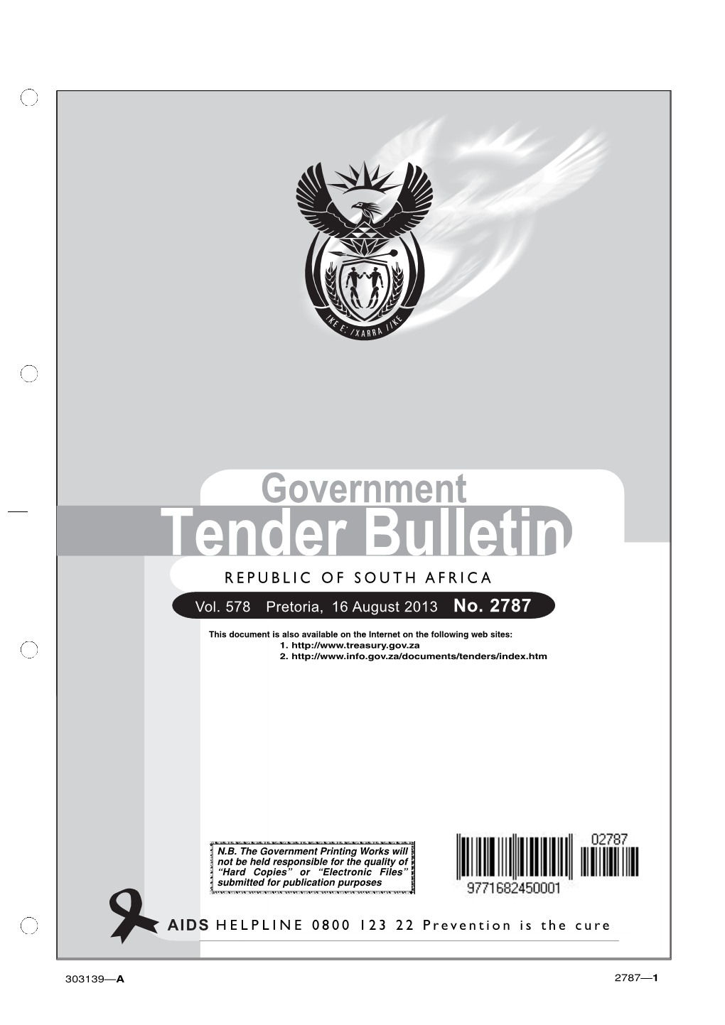 2787 16-8 Tenderbulletin P1 Layout 1