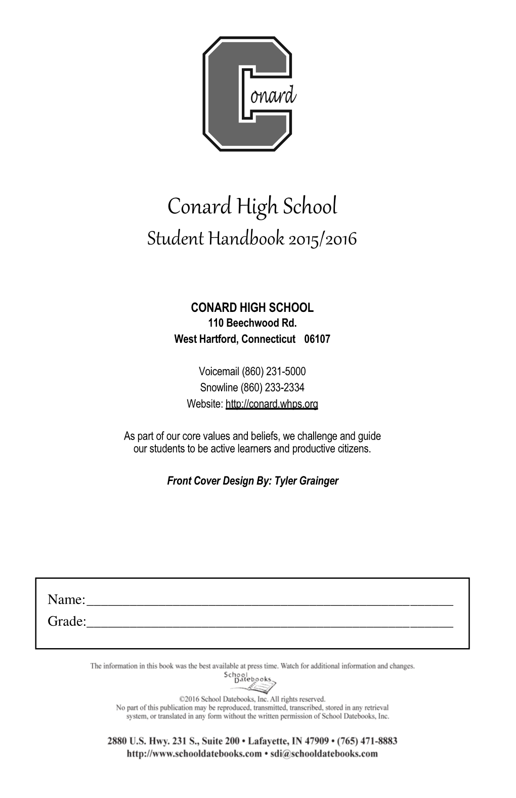 Conard High School Student Handbook 2015/2016