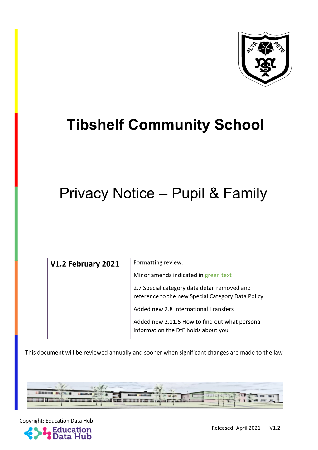 Tibshelf Community School Privacy Notice – Pupil & Family