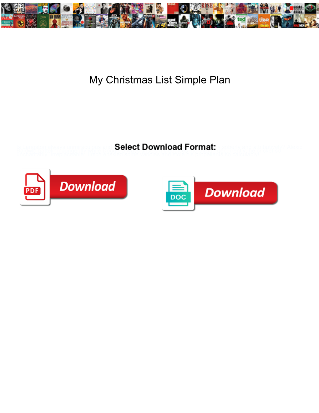 My Christmas List Simple Plan