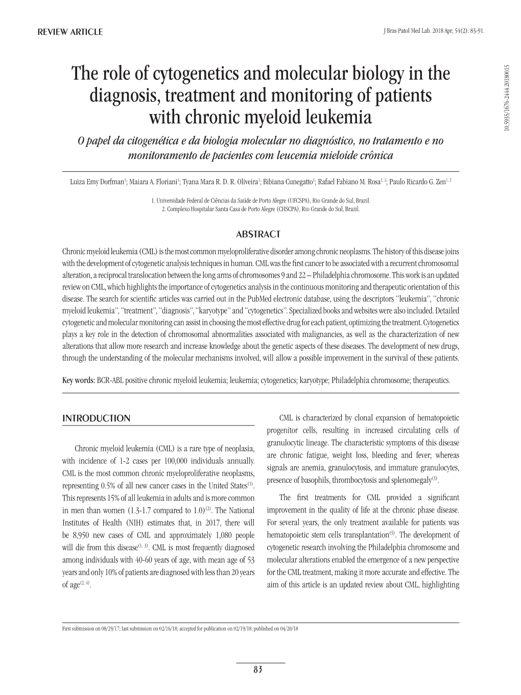 The Role of Cytogenetics and Molecular Biology in the Diagnosis