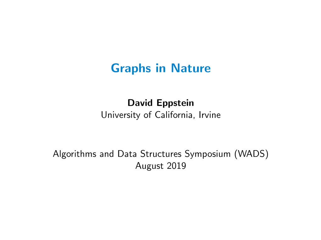 Graphs in Nature