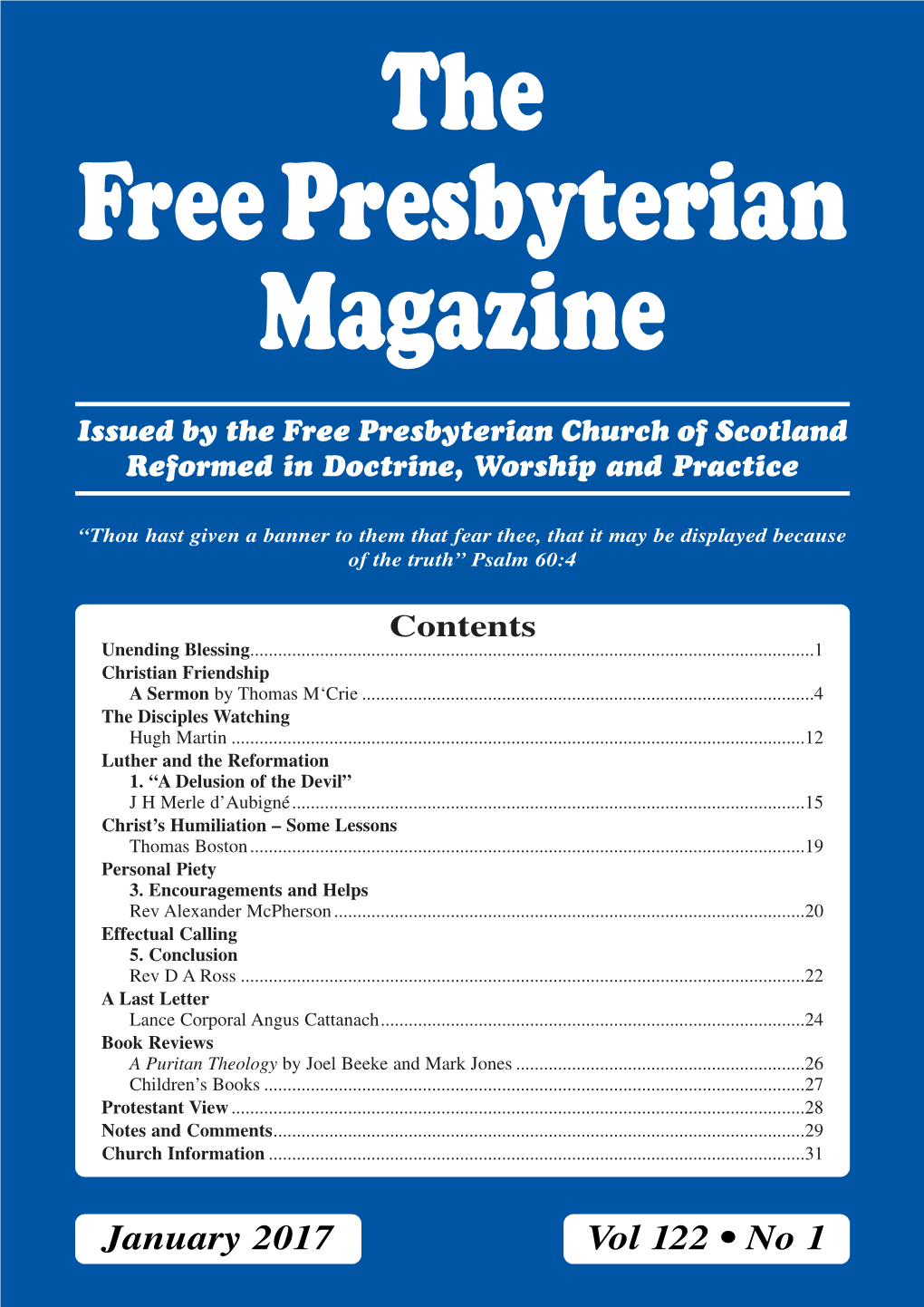 The Free Presbyterian Magazine