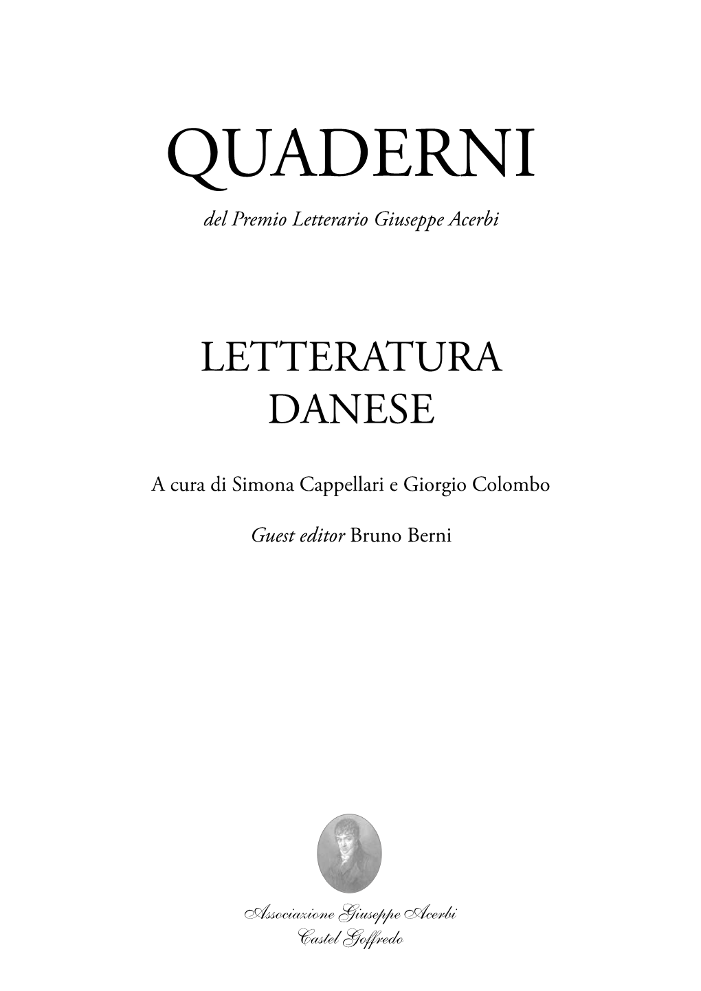 QUADERNI Del Premio Letterario Giuseppe Acerbi