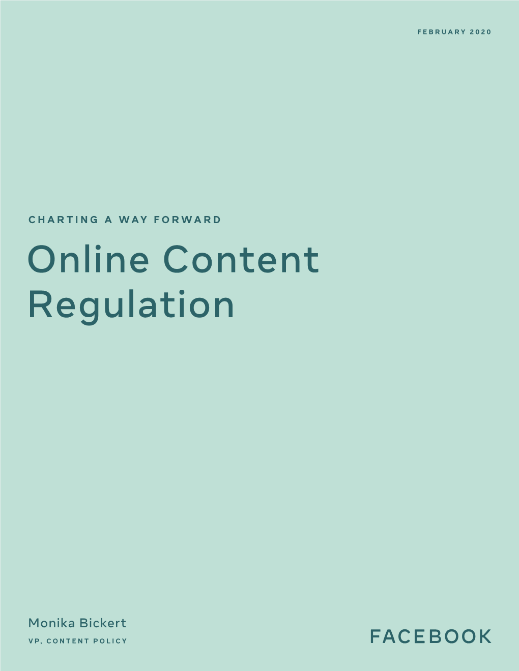 Charting a Way Forward: Online Content Regulation