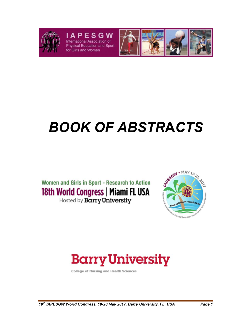 Book of Abstracts