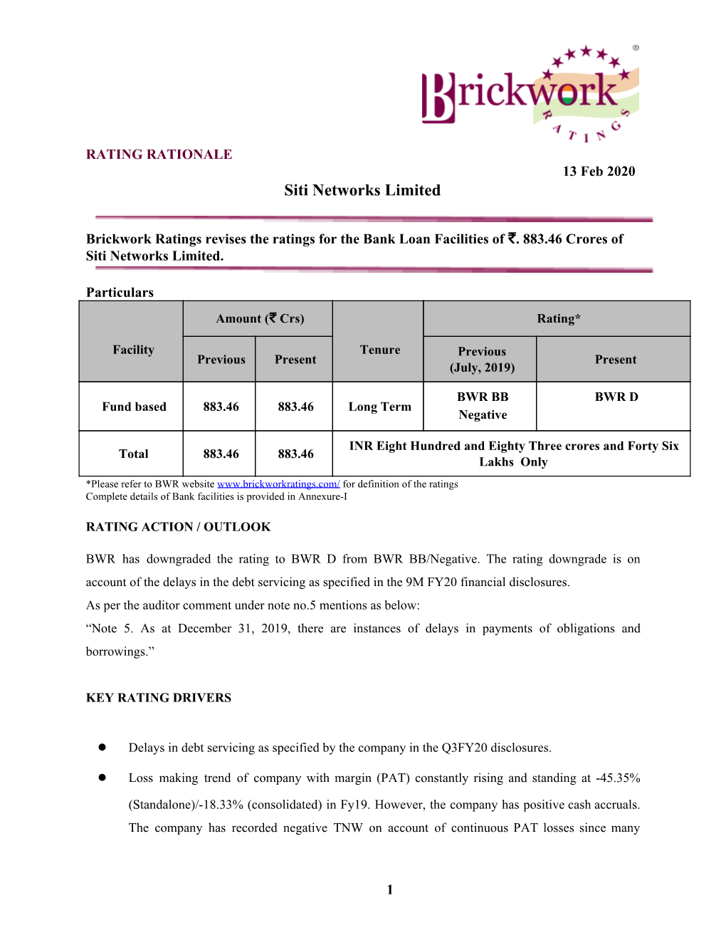 Siti Networks Limited