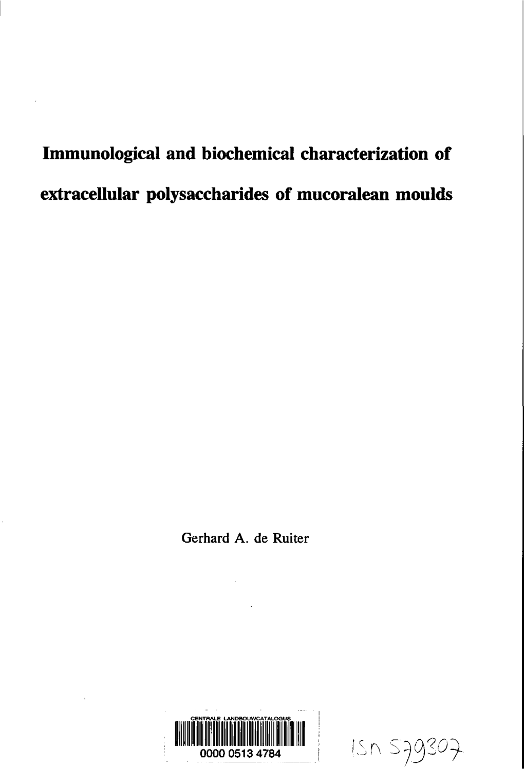 Immunological and Biochemical Characterization of Extracellular Polysaccharides of Mucoralean Moulds