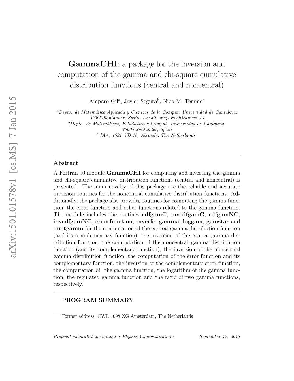 Gammachi: a Package for the Inversion and Computation of The