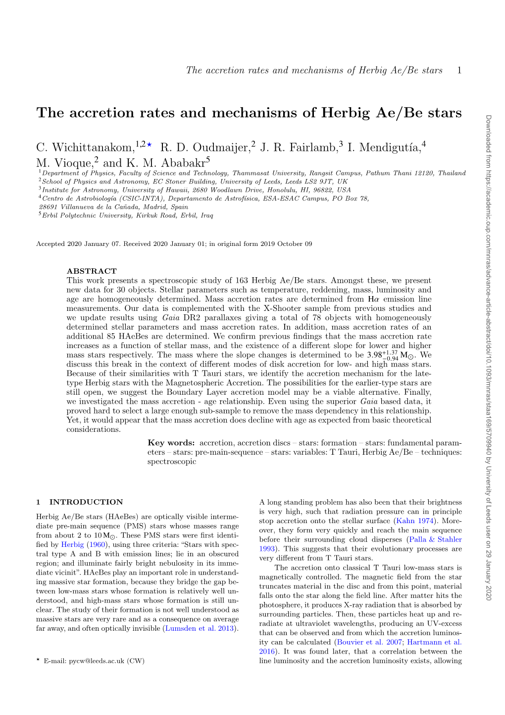 The Accretion Rates and Mechanisms of Herbig Ae/Be Stars 1