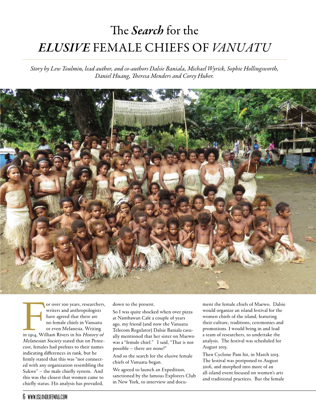 The Search for the Elusive Female Chiefs of Vanuatu