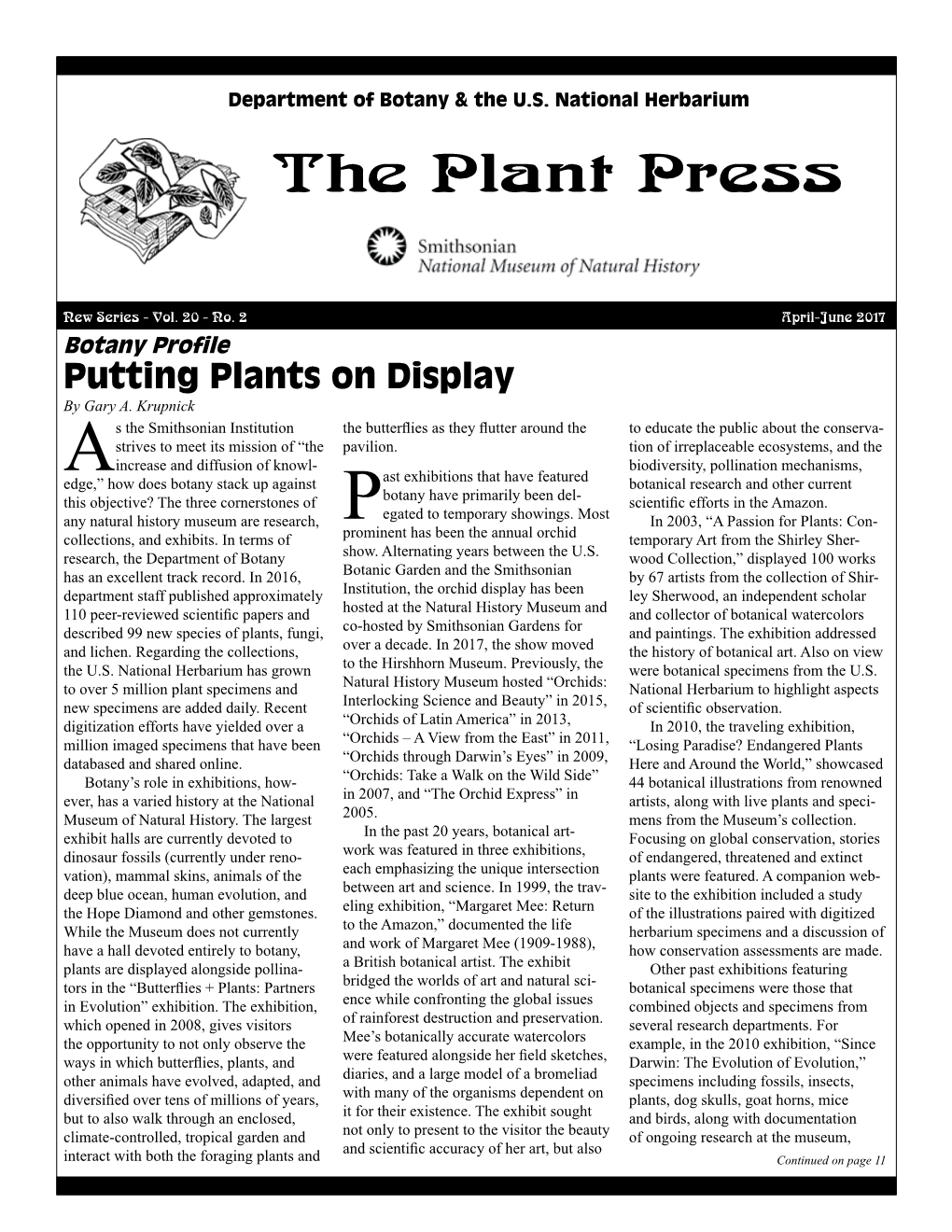 Putting Plants on Display by Gary A