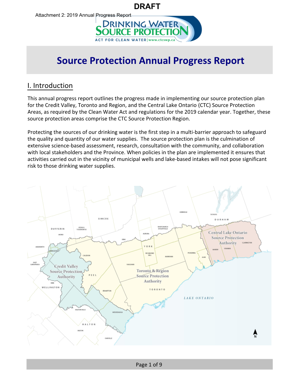 Source Protection Annual Progress Report