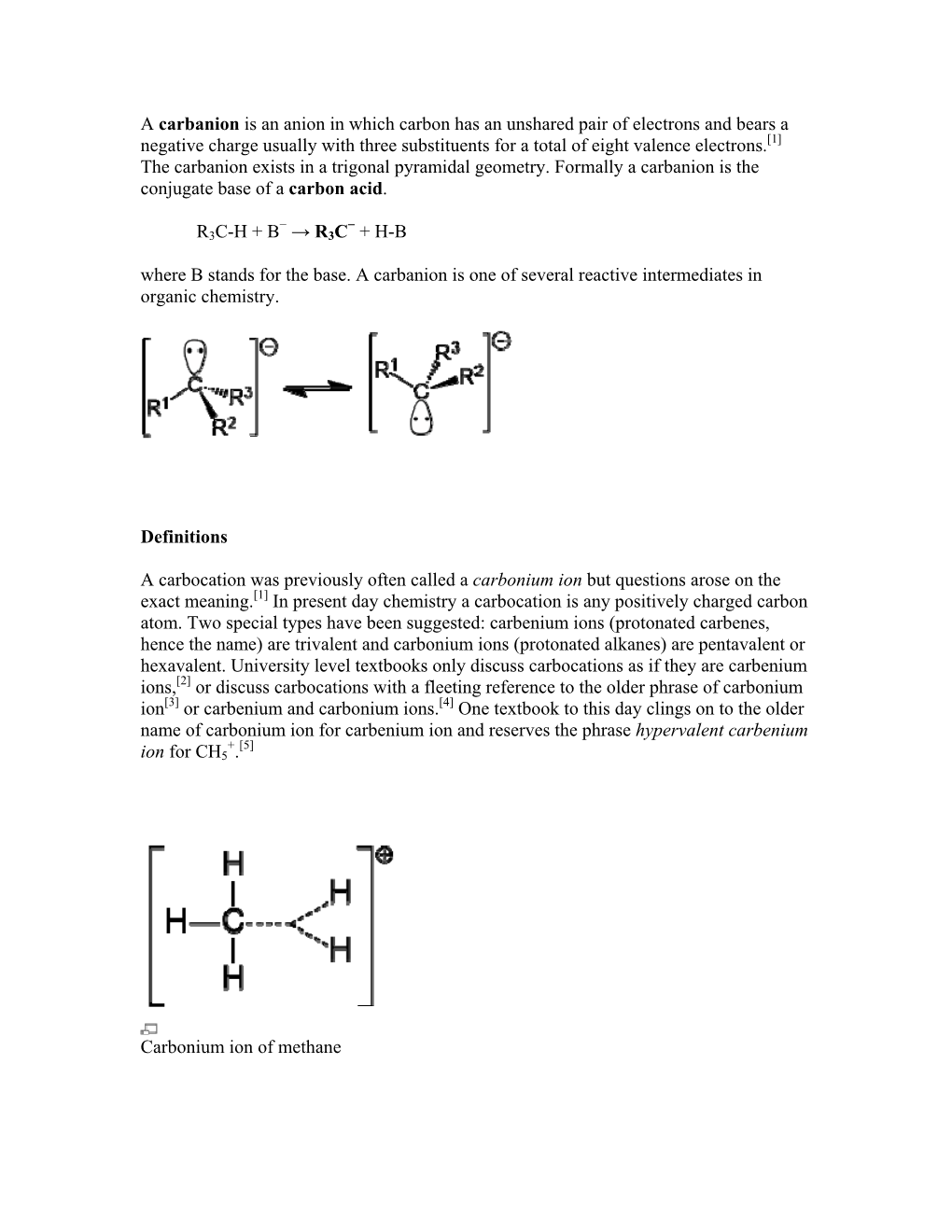 A Carbanion Is an Anion in Which Carbon Has an Unshared Pair Of