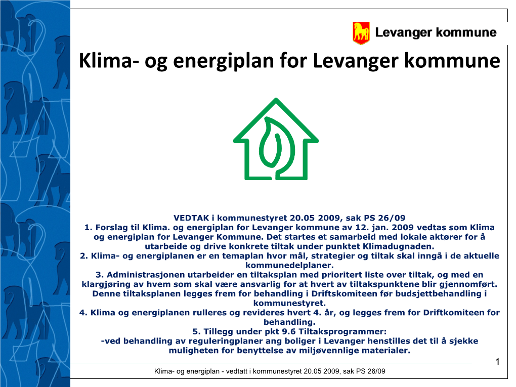 Energiplan for Selbu Kommune Prosjektplan