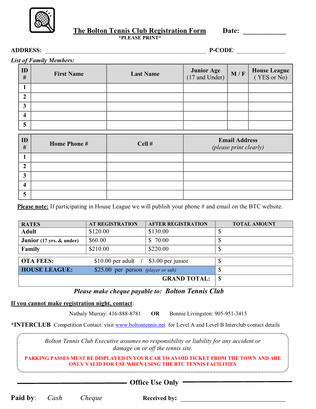 2021 Registration Form