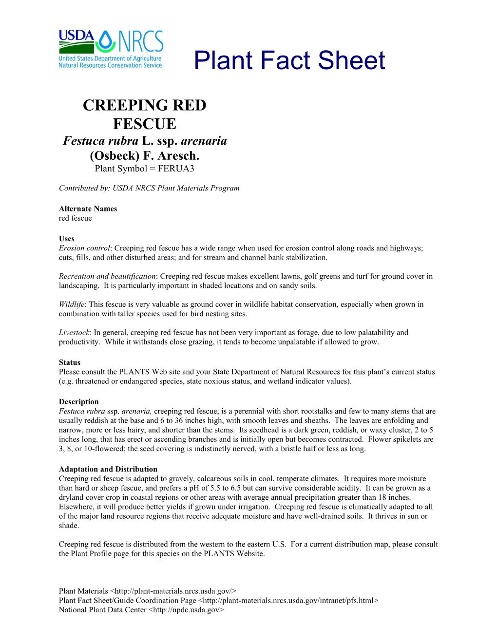 Creeping Red Fescue