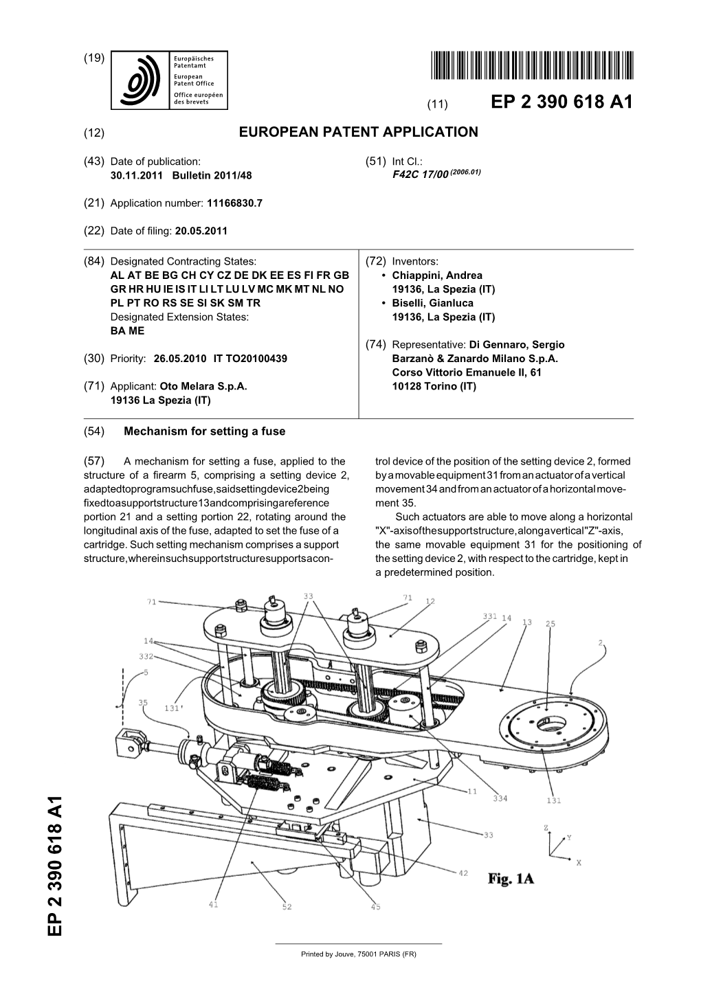 Mechanism for Setting a Fuse