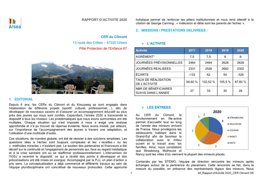 Rapport D'activité 2020 CER Climont OK