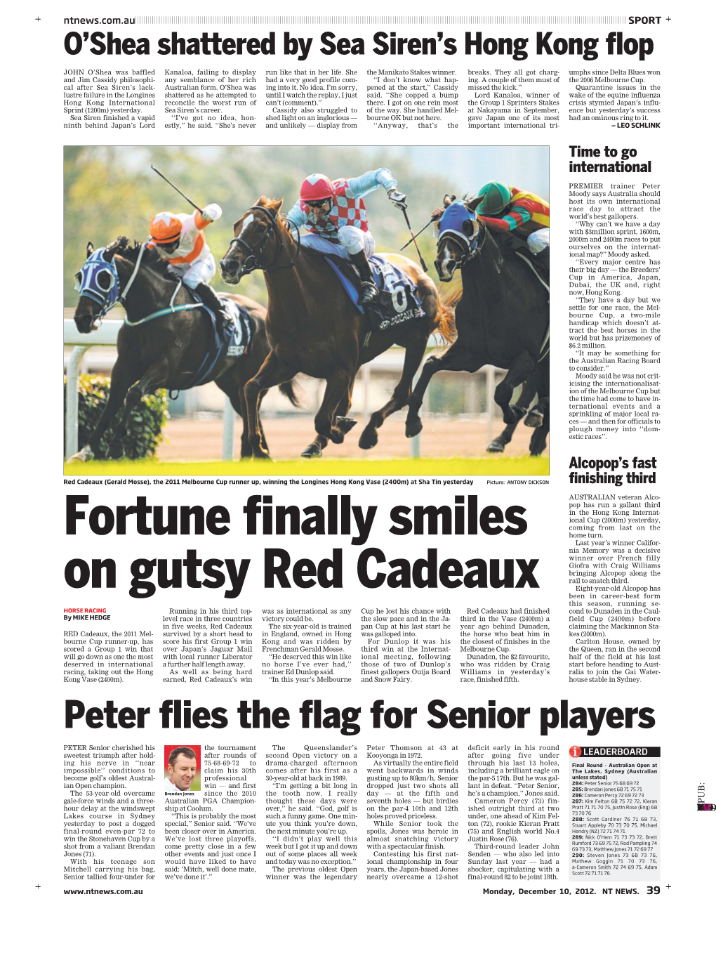 Fortune Finally Smiles on Gutsy Red Cadeaux