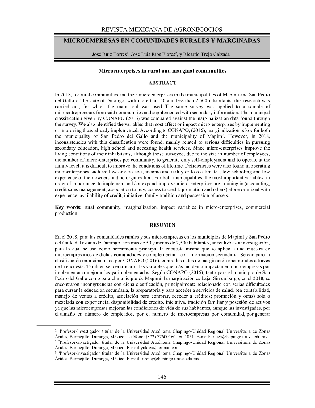 Microempresas En Comunidades Rurales Y Marginadas