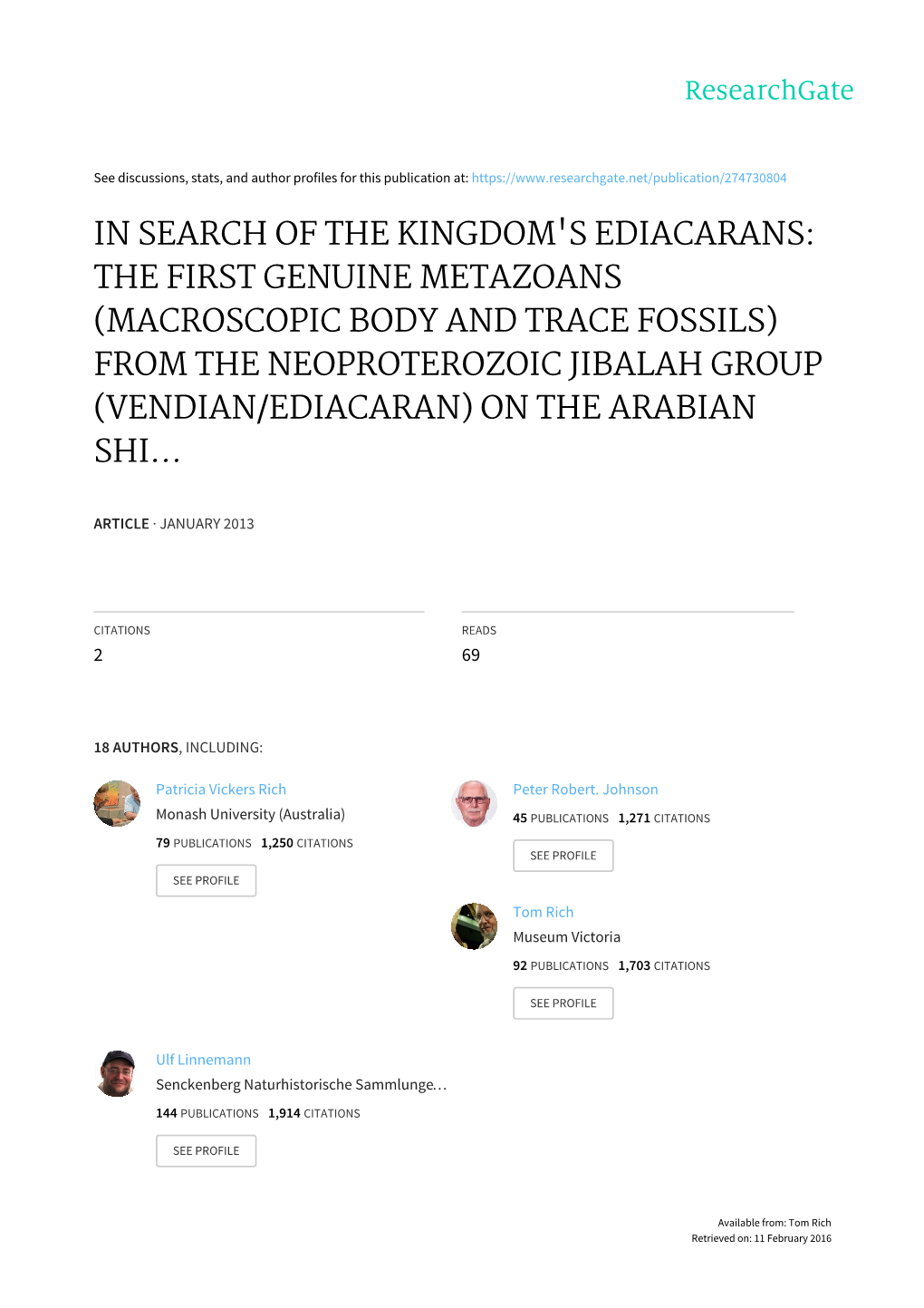 In Search of the Kingdom's Ediacarans