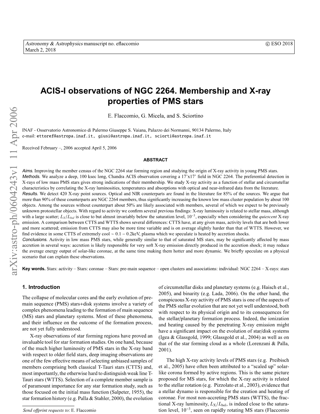 ACIS-I Observations of NGC 2264. Membership and X-Ray