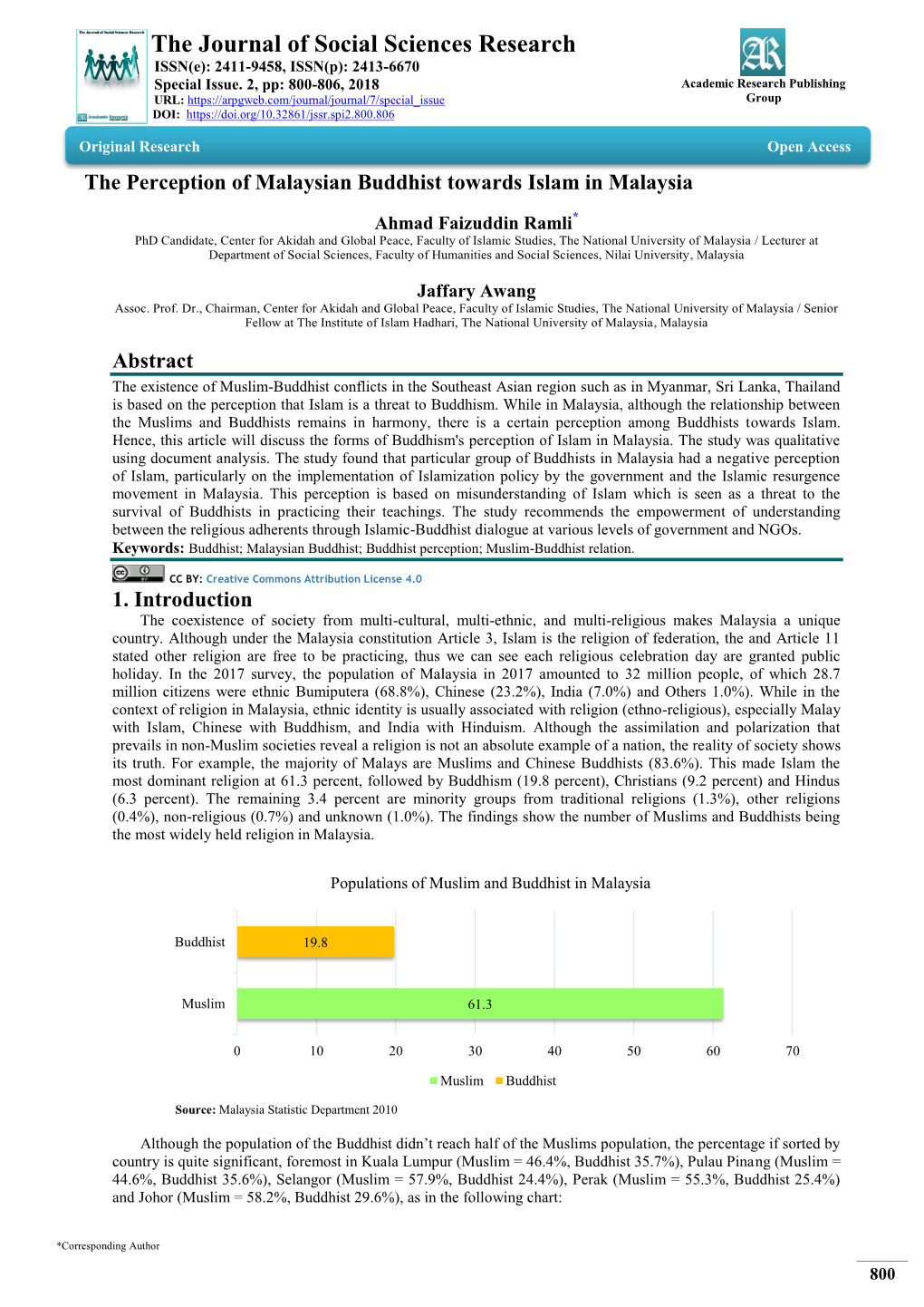 The Journal of Social Sciences Research ISSN(E): 2411-9458, ISSN(P): 2413-6670 Special Issue