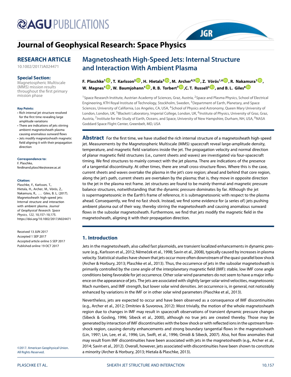 Magnetosheath High‐Speed Jets: Internal Structure and Interaction