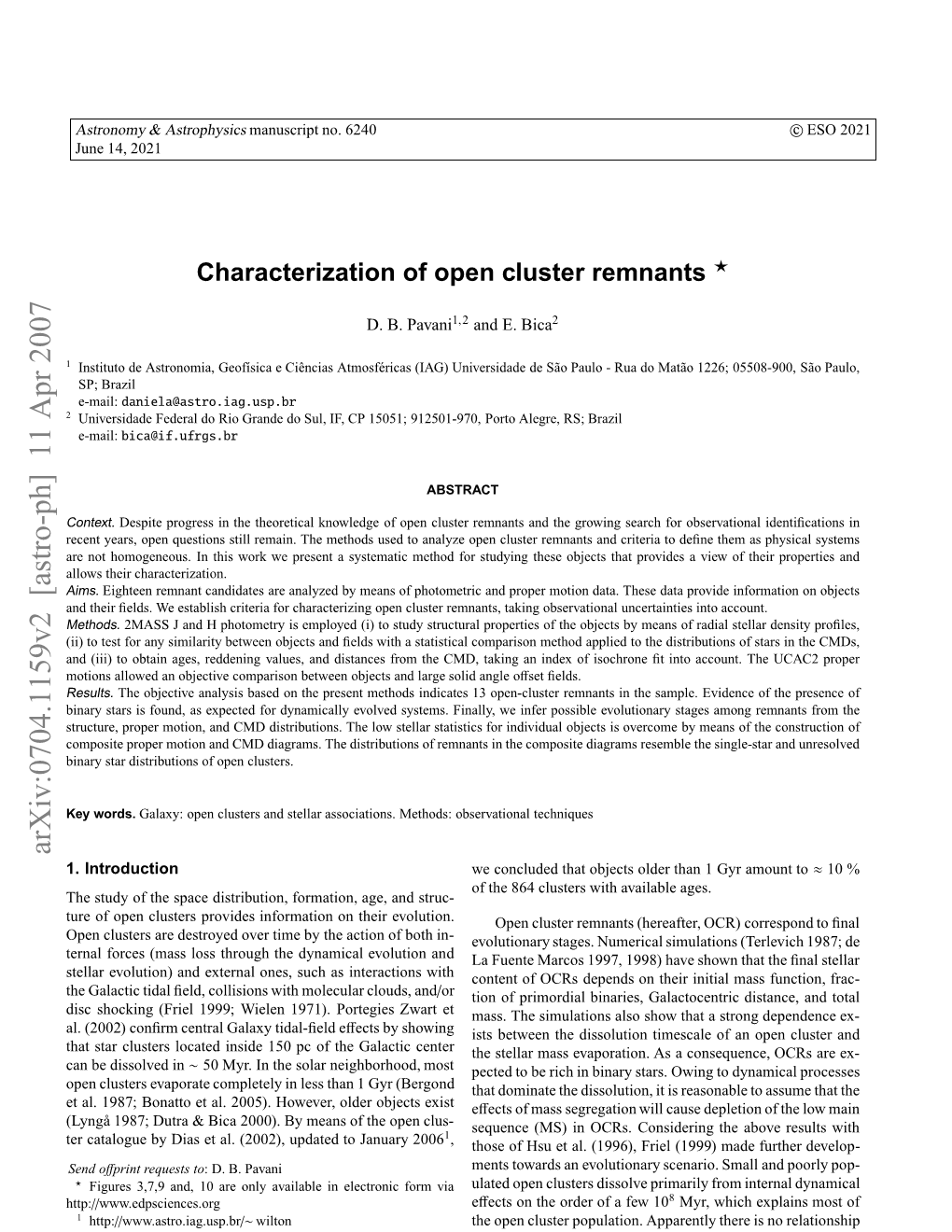Characterization of Open Cluster Remnants