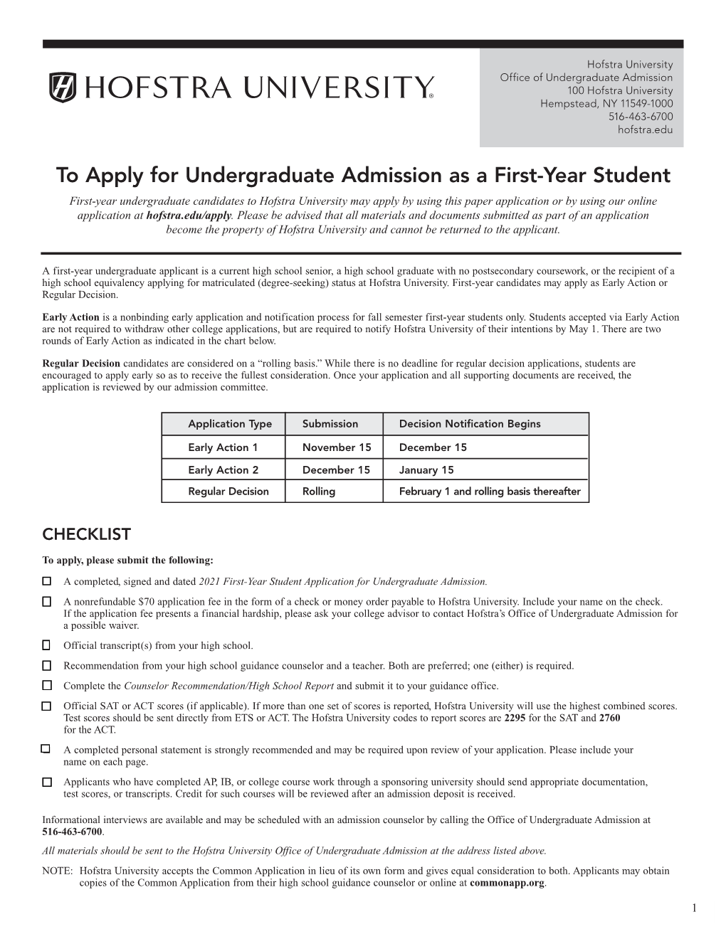 To Apply for Undergraduate Admission As A