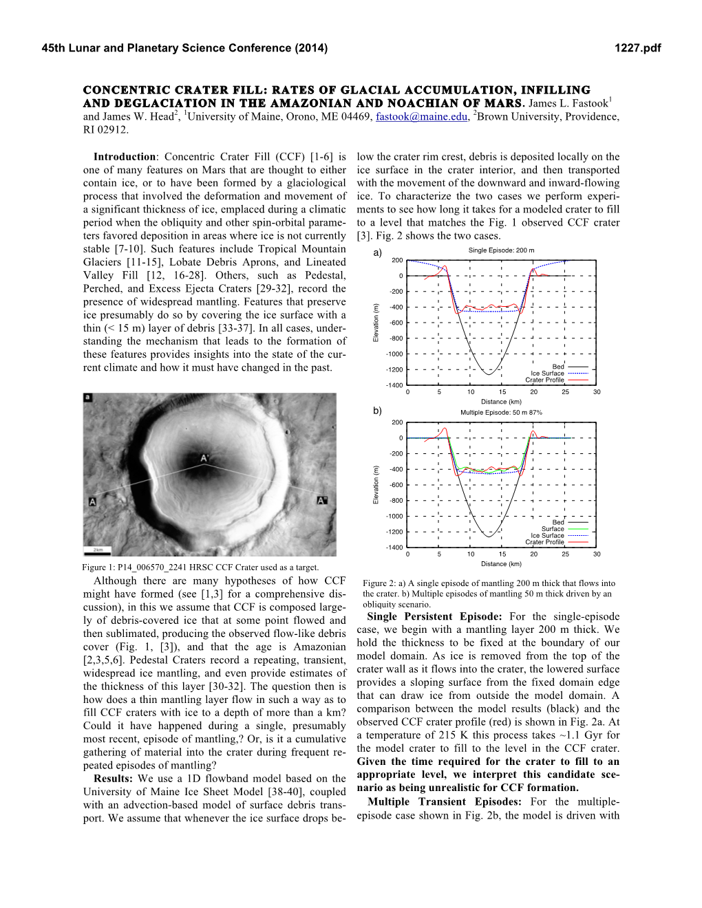 Concentric Crater Fill: Rates of Glacial Accumulation, Infilling and Deglaciation in the Amazonian and Noachian of Mars