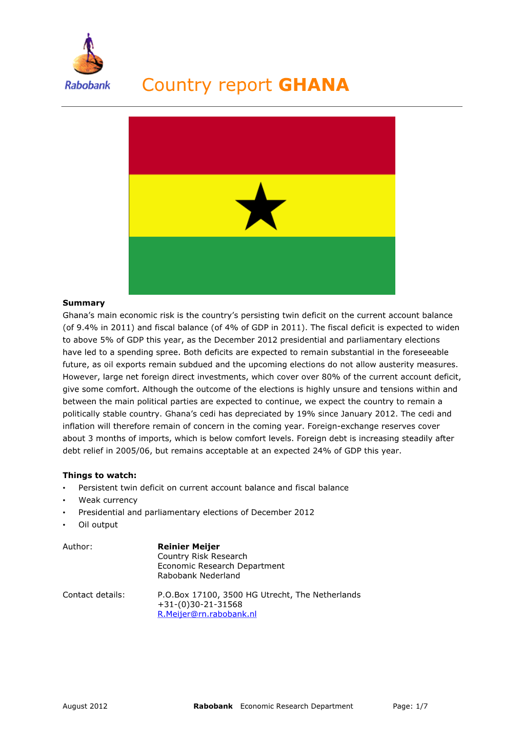 Ghana (Country Report)