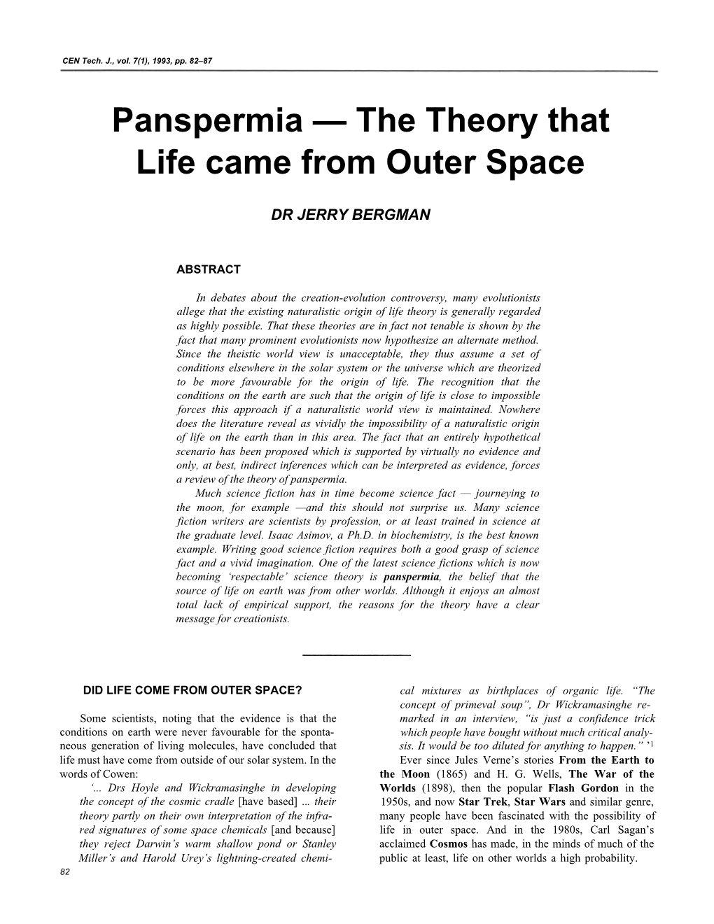 Panspermia — the Theory That Life Came from Outer Space