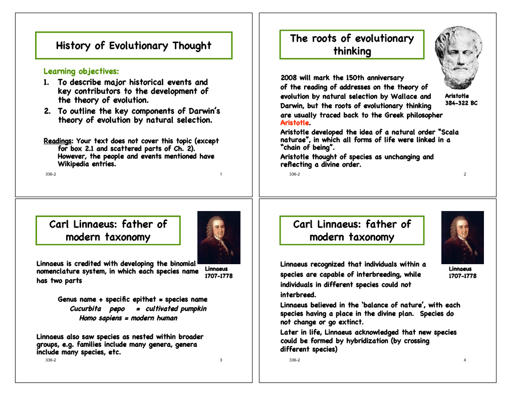 Father of Modern Taxonomy Carl Linnaeus