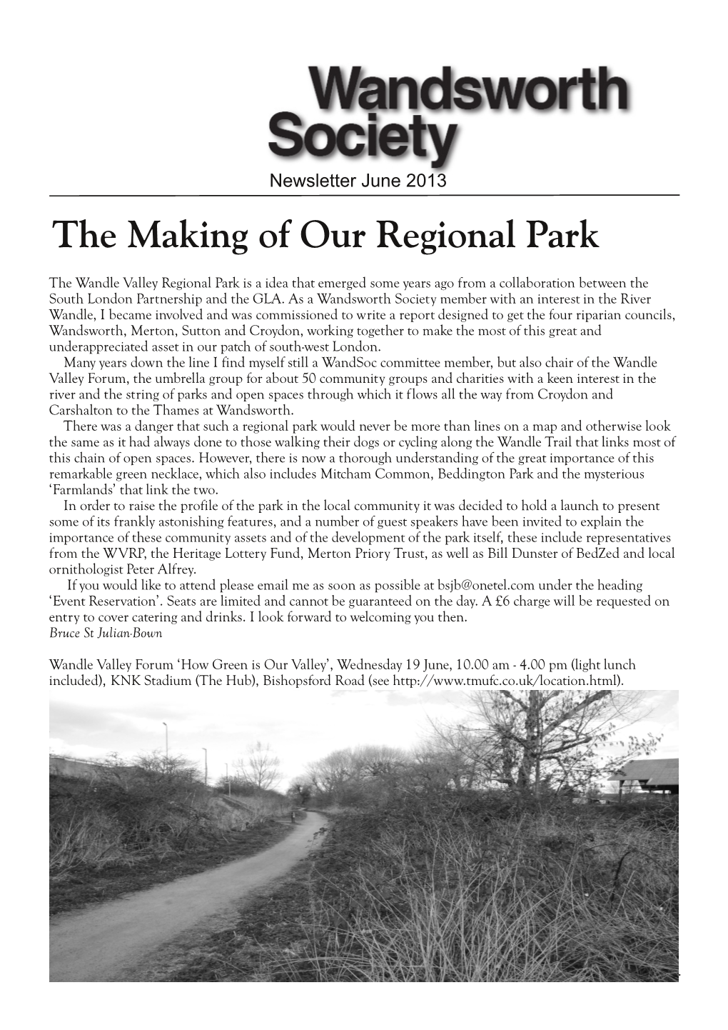 The Making of Our Regional Park