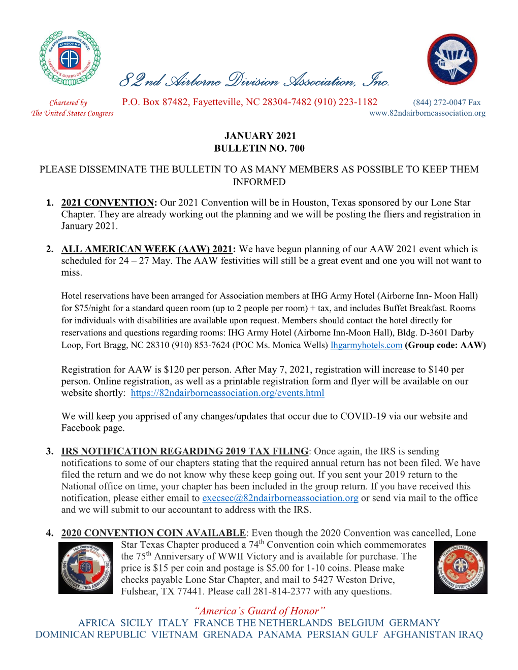 Bulletin 700 January 2021