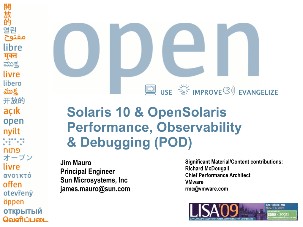 Solaris 10 & Opensolaris Performance, Observability & Debugging