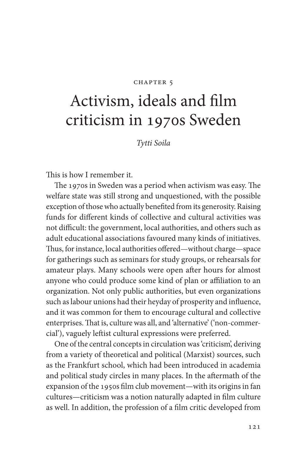 Reclaiming Women's Agency in Swedish Film History And