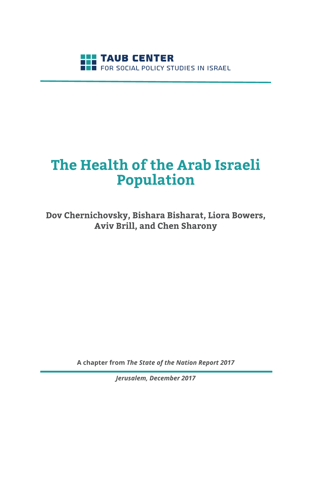 The Health of the Arab Israeli Population