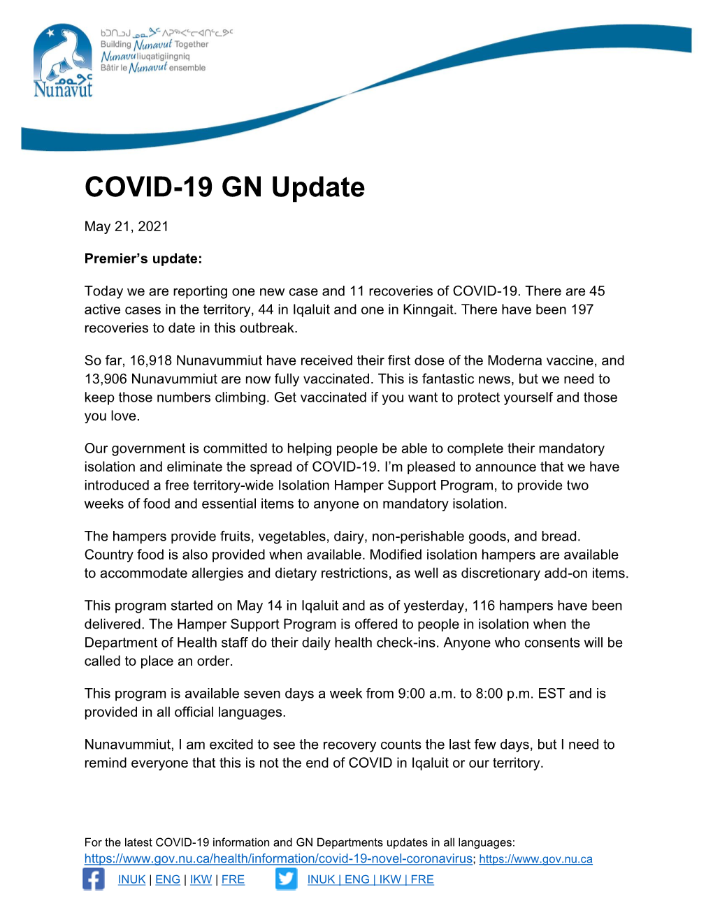 COVID-19 GN Update