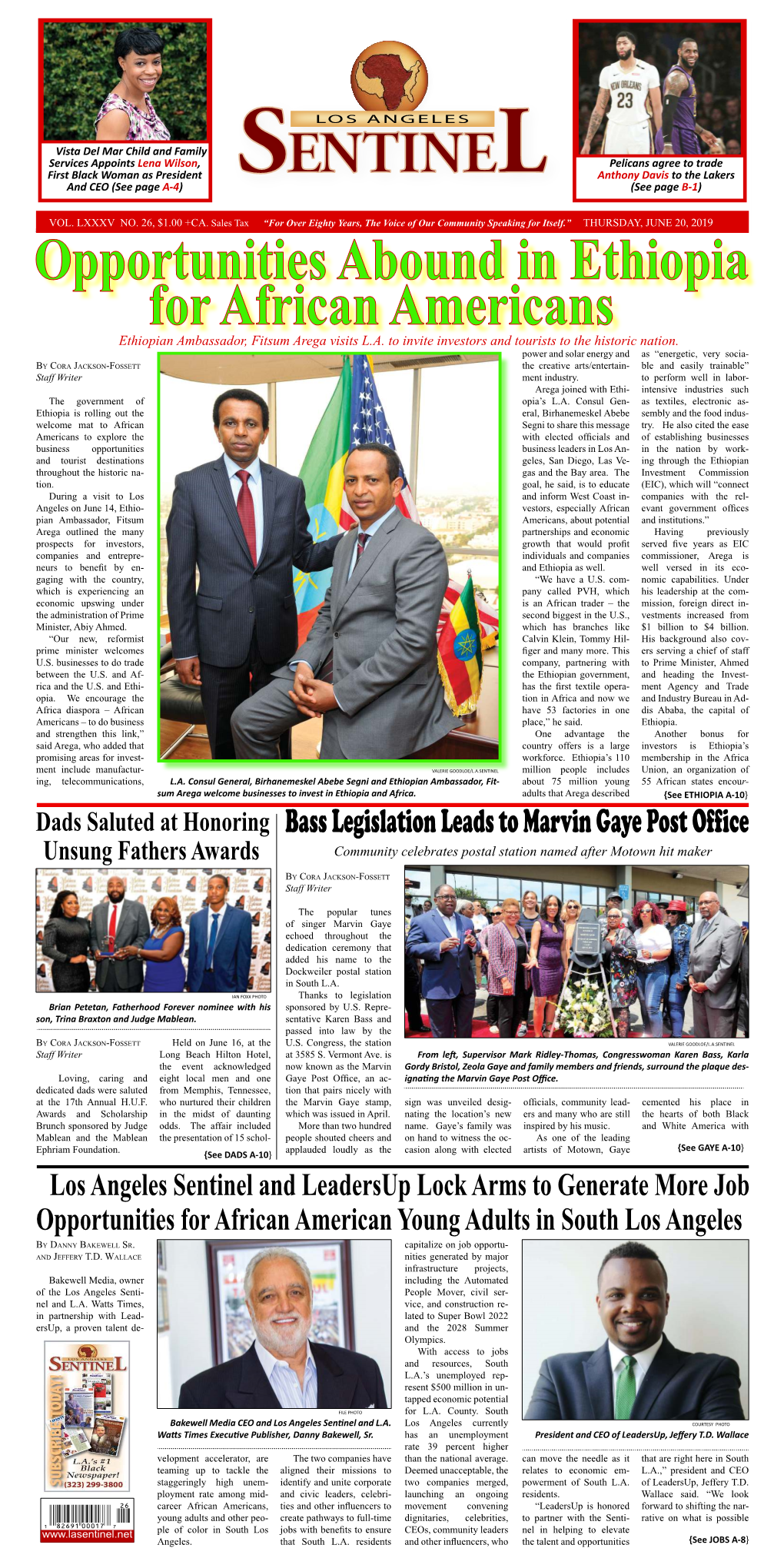 Ethiopian Ambassador, Fitsum Arega Visits L.A. to Invite Investors and Tourists to the Historic Nation