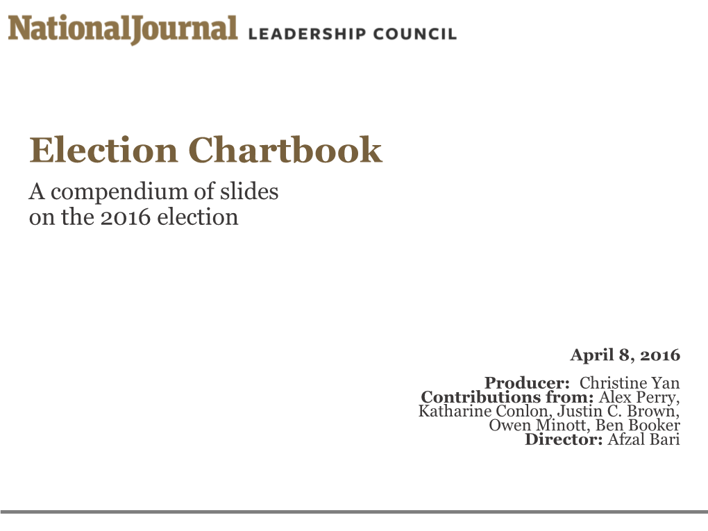 Election Chartbook a Compendium of Slides on the 2016 Election