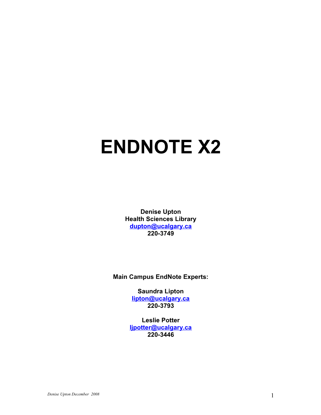 To Start Endnote