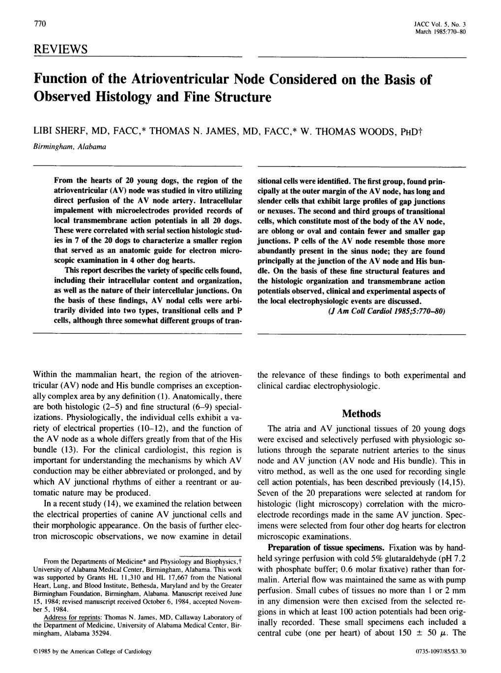 Function of the Atrioventricular Node Considered on the Basis of Observed Histology and Fine Structure