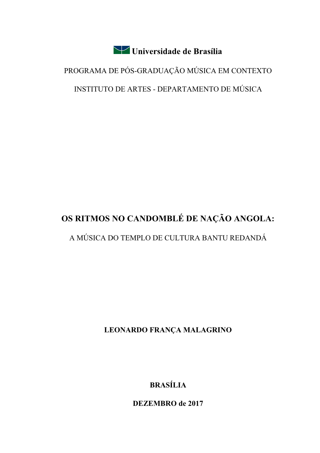 Os Ritmos No Candomblé De Nação Angola